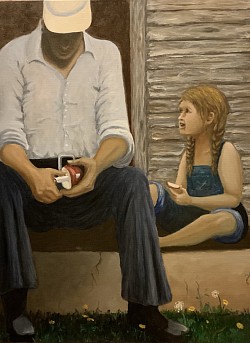 “Conversations With Daddy” 18x24 Oil on Canvas ~Unavailable~