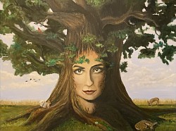 “Lady Dryad” 18x24, oil on canvas, currently in gallery ~$100.00~