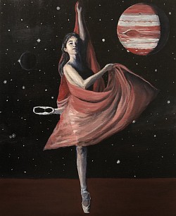 “Jupiter’s Dance” 16x20 Acrylic on Canvas ~Hanging in Gym ~$150.00~