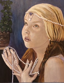 “Pearls” 16x20 Acrylic on Canvas ~Hanging in Gym~$150.00~