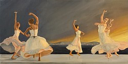 “Dance Against The Dying Light” 15x30 Oil on Canvas ~Unavailable ~